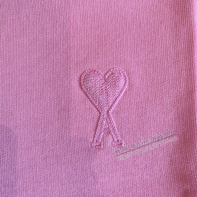 Ami專櫃2023SS新款愛心刺繡五分短褲 男女同款 tzy2665